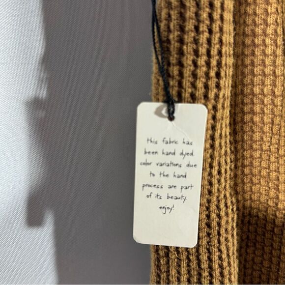 FREE PEOPLE KATYA THERMAL MINI DRESS BODYCON IN CHOCOLATE BROWN LARGE NWT - Picture 6 of 8